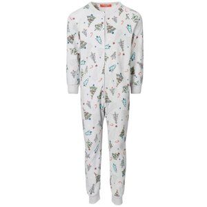 Family PJ's Toddler Festive Trees One Piece Pajama, 2T - 3T